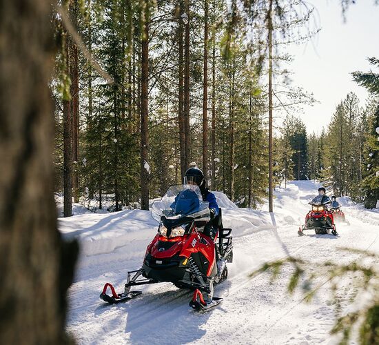 Snowmobile safari through the arctic wilderness © apukka resort