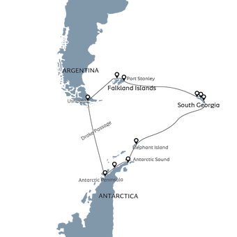 © antarktische halbinseln suedgeorgien und falklandinseln