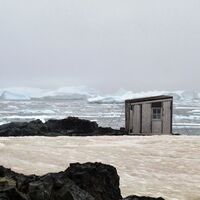 © Antarktis jenseits polarkreis wilkins schelfeis aurora australis