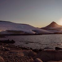 © Antarktis jenseits polarkreis wilkins schelfeis aurora australis