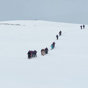 © snowshoeing