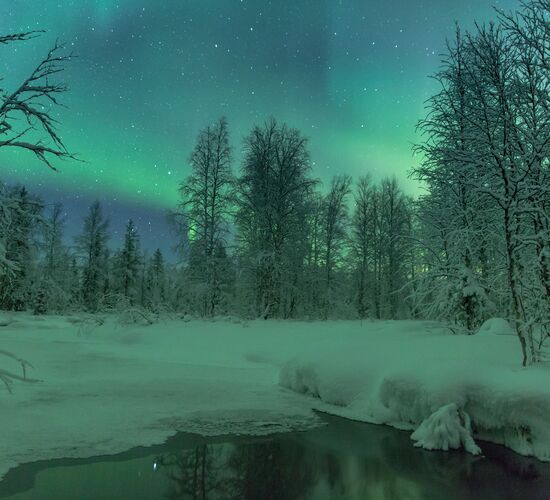Northern Lights Snowmobile Tour © isosyoete
