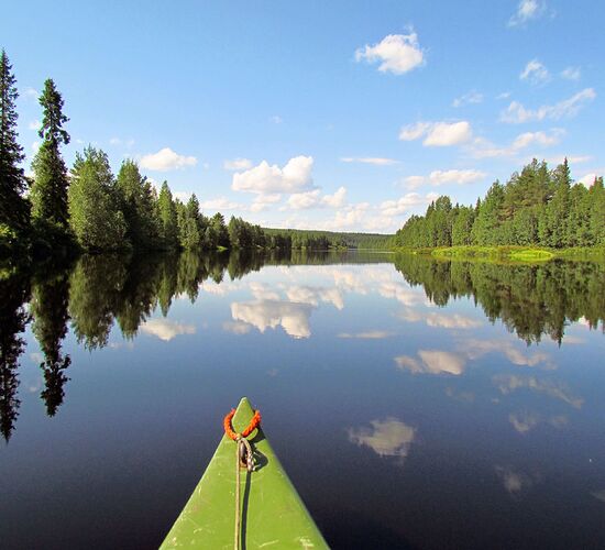 Schleppfischen und Wurfangeln auf dem See Jokijärvi © saija