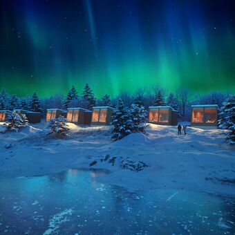 Northern Lights Dreams in a Glass Suite