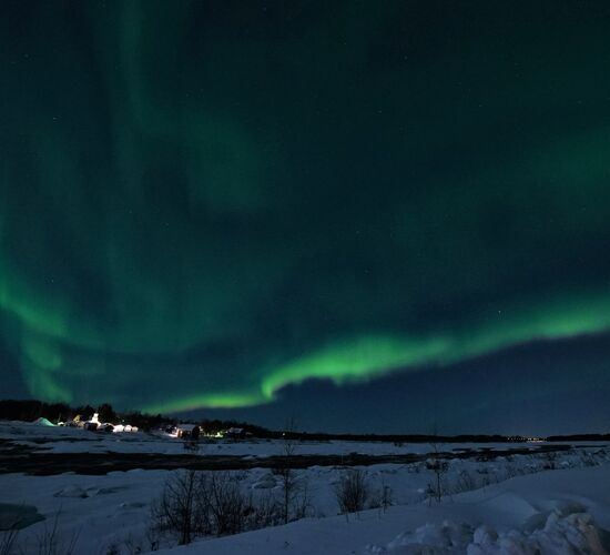 Northern Lights photography in Kukkola village © kukkolaforsen