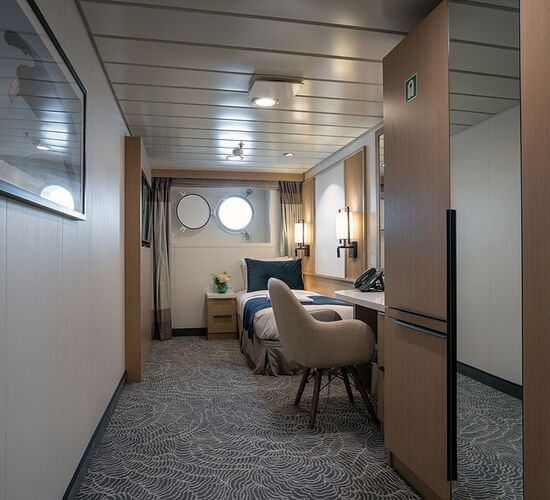 Einzelkabine mit Bullauge © ship ocean albatros