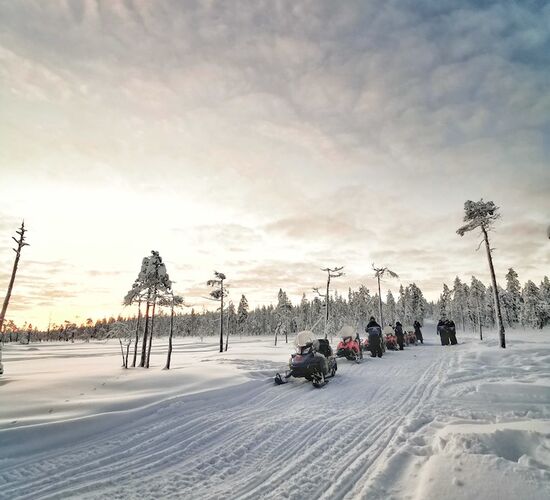 Snowmobile safari through the arctic wilderness © apukka resort
